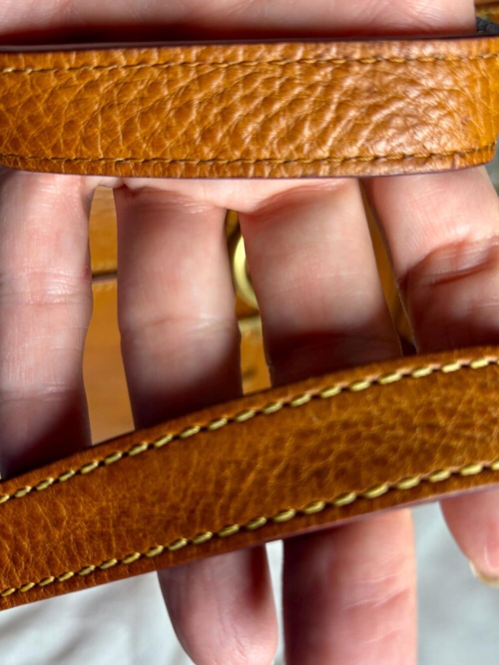 Dooney and Bourke (Old Large) Florentine Tassel Satchel in Chestnut w/ Chain - Picture 12 of 16